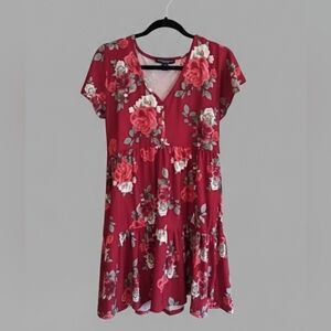 NEW Beechers Brook New York Floral Tiered Mini Dress